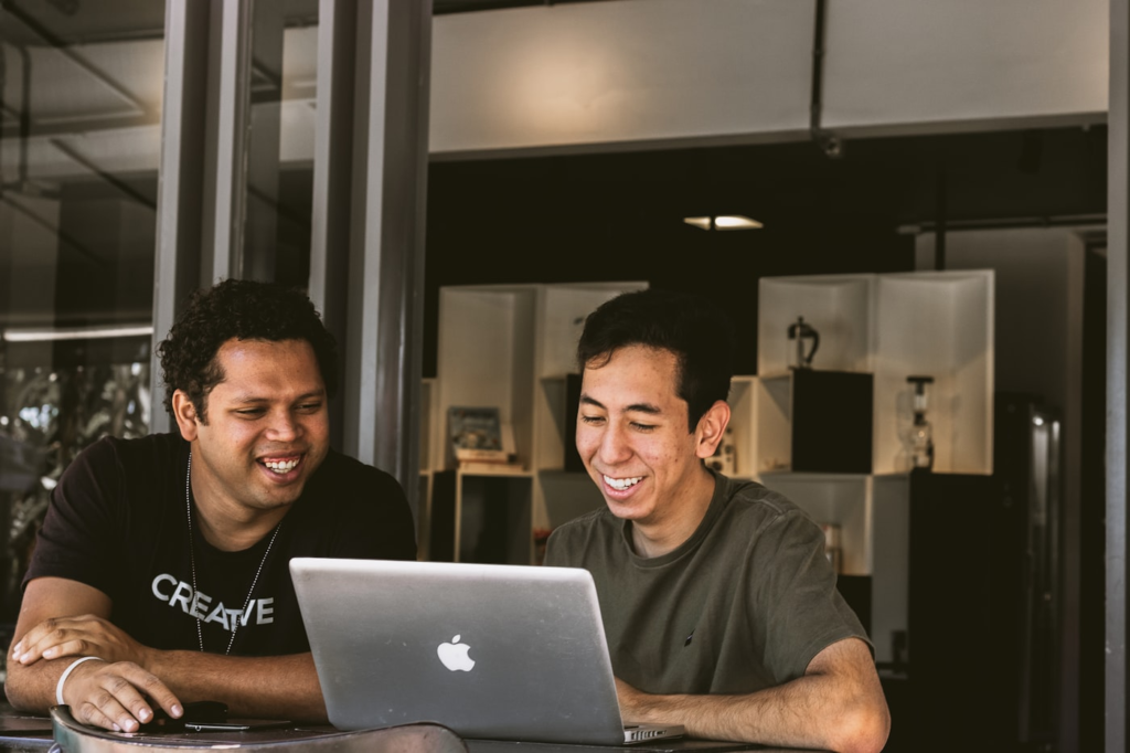 Accountant going through figures with a small business client in the Greater Toronto Area