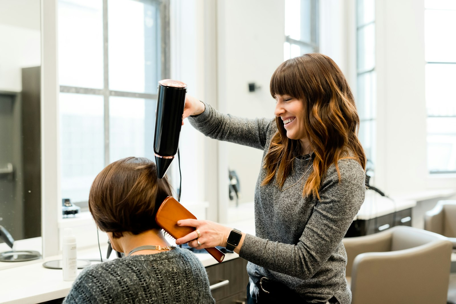 Salon owner in Etobicoke at work in her shop